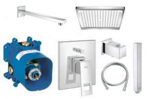 Grohe Eurocube podtynkowy komplet prysznicowy z deszczownicą E240