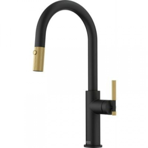 Bateria kuchenna Franke Maris Stripes J pull-out spray 115.0747.673 czarny mat / zloto