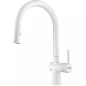 Bateria kuchenna Franke Tap Active z wyciąganą wylewką biały mat 115.0653.405