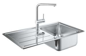 Bateria kuchenna Grohe Minta + zlewozmywak 31573SD1