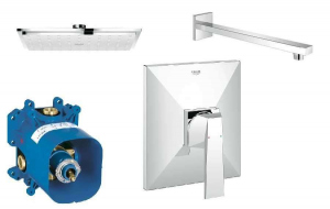 Grohe Allure Brilinat kwadratowy komplet prysznicowy