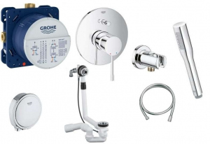 Grohe Essence podtynkowy system do napełniania wanny przez przelew