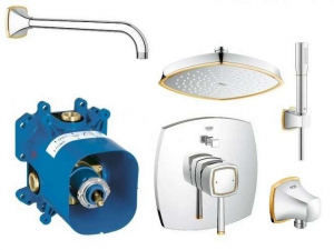 Grohe Grandera 210 chrome-gold zestaw podtynkowy