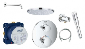 Grohe Grohtherm Smart Round zestaw podtynkowy z deszczownią 210