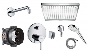 Hansgrohe Metris S pakiet podtynkowy z deszczownicą E240