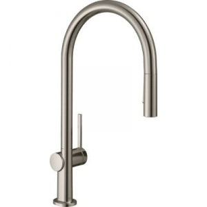 Hansgrohe Talis M54 bateria kuchenna 210, wyciagana wylewka, 2jet Stal Szlachetna Finish 72800800