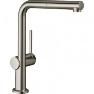 Hansgrohe Talis M54 bateria kuchenna 270, wyciagana wylewka, 1jet Stal Szlachetna Finish 72808800