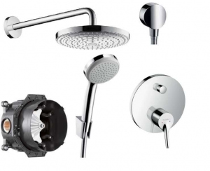 Hansgrohe Talis S bateria podtynkowa prysznicowa z deszczownicą 240mm - komplet