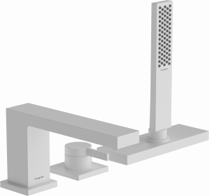 Hansgrohe Tecturis E 3-otworowa bateria na brzeg wanny z sBox element zewnetrzny Bialy Matowy 73443700