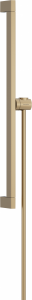 Hansgrohe Unica Drazek prysznicowy E Puro 65 cm z suwakiem EasySlide i wezem przysznicowym Isiflex 160cm Braz Szczotkowany 24404140