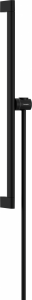 Hansgrohe Unica Drazek prysznicowy S Puro 65 cm z suwakiem EasySlide i wezem przysznicowym Isiflex 160cm Czarny Matowy 24402670