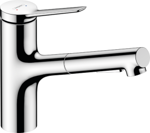 Hansgrohe Zesis M33 bateria kuchenna 150, wyciagana wylewka, 2jet, sBox lite 74803000 chrom