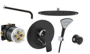 Kludi Balance Black podtynkowy zestaw z deszczownica 300