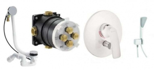 Kludi Balance White podtynkowy system do napełniania wanny przez przelew