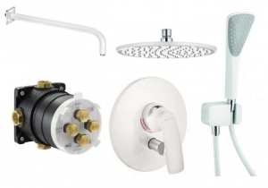 Kludi Balance White 250 podtynkowy zestaw z deszczownicą