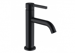 Kludi Nova Fonte Pura bateria umywalkowa 100 bez korka czarny mat 200263915