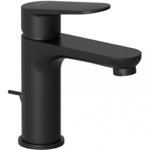 Kludi X1 bateria umywalkowa 100 z zestawem odplywowym czarny mat 322883975