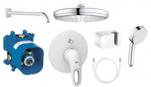 Podtynkowy zestaw z deszczownica Grohe Eurostyle White-chrom