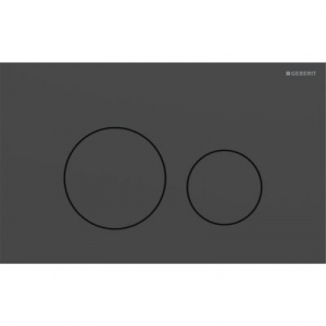 Przycisk do UP320 Geberit Sigma40 przedni stal nierdzewna czarny okragly 115.628.14.1