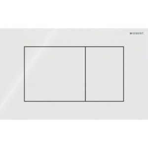 Przycisk do wc UP320 Geberit Sigma40 szklo biale prostokatny 115.629.SI.1