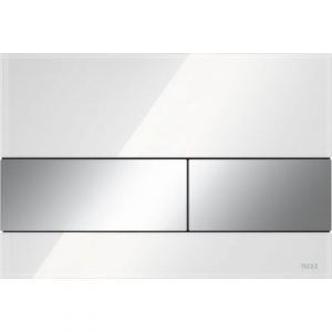 Tece Square przycisk do wc szkło białe-chrom 9240802