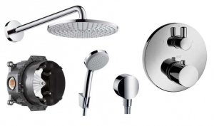 Termostatyczny zestaw prysznicowy podtynkowy Ecostat S