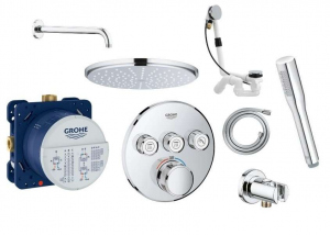 Zestaw podtynkowy Grohtherm Smartcontrol 210 na 3 odbiorniki