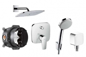 Hansgrohe Talis E komplet podtynkowy prysznicowy z deszczownicą E360