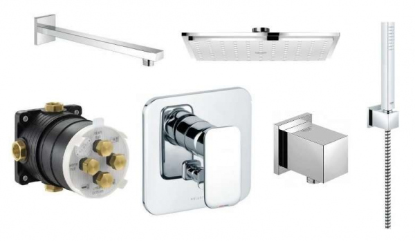 Zestaw podtynkowy Kludi E2 z deszczownicą 23cm-image_Kludi / Grohe_KL/E2/230_1