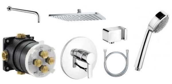 Zestaw podtynkowy Kludi Zenta z deszczownicą 30cm oraz słuchawką jednostrumieniową-image_Grohe_19579000_1