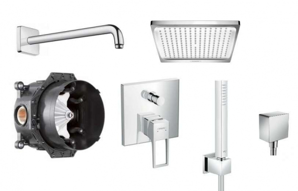 Nowoczesny zestaw podtynkowy Hansgrohe Metropol E240 z deszczownicą HGR/METROPOL/E240-image_Grohe/Hansgrohe_HGR/METROPOL/E240_1