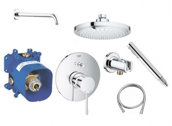 Grohe Essence podtynkowy zestaw prysznicowy ze słuchawką i deszczownicą 18cm-image_Grohe_GR/ESSENCE/180_1