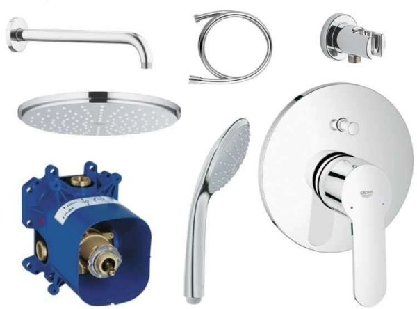 Podtynkowy zestaw prysznicowy z deszczownicą Grohe Eurostyle Cosmopolitan 210mm.-image_Grohe_GR/EUROSTYLCO/210_1