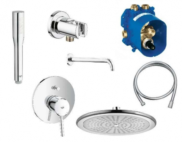 Podtynkowy pakiet prysznicowy z deszczownicą Grohe Concetto Fresh
-image_Kludi / Grohe_GR/CONCETTO/FRESH_1