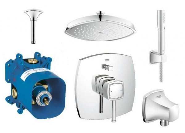 Grohe Grandera zestaw podtynkowy z deszczownicą sufitową.-image_Grohe_19382000_1