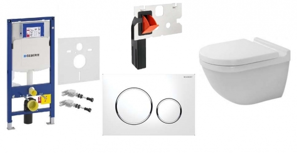 Podtynkowy komplet do wc Geberit/Duravit z miską Starck 3 bezkołnierzową oraz deską wolnoopadającą.-image_Geberit/Duravit_UP320/STARCK3/S20KJ_1