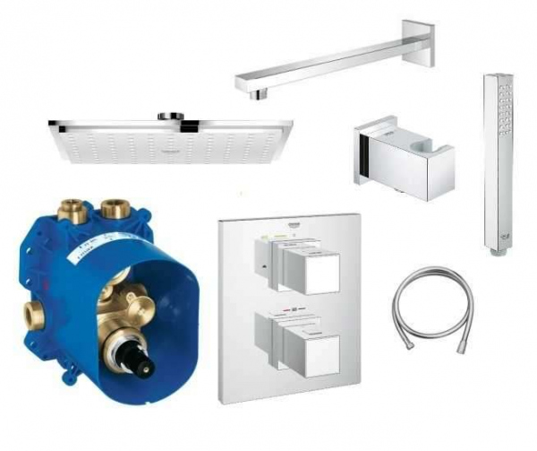 GROHE PAKIET TERMOSTATYCZNY Z DESZCZOWNICĄ SCIENNA GR/GROHTHERMCUBE/230SC-image_Grohe_GR/GROHTHERMCUBE/230SC_1