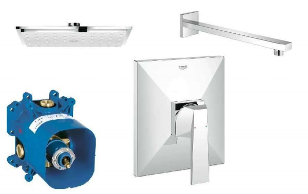Grohe Allure Brilinat podtynkowy komplet prysznicowy z kwadratową deszczownicą 230.-image_Grohe_GR/ALLERUB/230_1