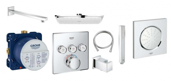 Grohe Smartcontrol podtynkowy pakiet z deszczownicą, słuchawka i dyszą boczną GR/GROHTERM/SMART3230-image_Grohe_GR/GROHTHERM/SMART3230_1