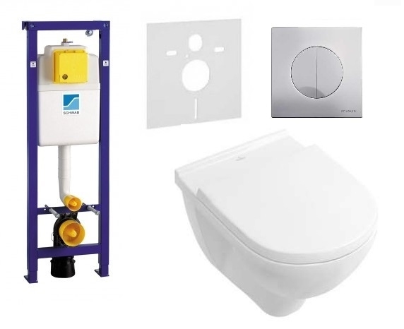 Schwab stelaż podtynkowy z miską O.Novo i matowym przyciskiem spłukującym.-image_Schwab + Villeroy&Boch__1