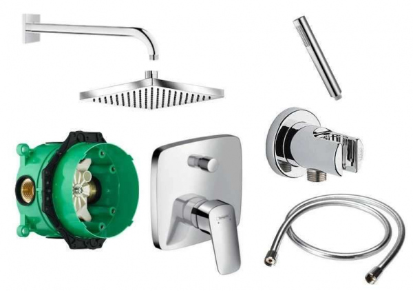 Logis podtynkowy komplet prysznicowy z deszczownicą 250
-image_Hansgrohe_HGR/LOGIS/250_1