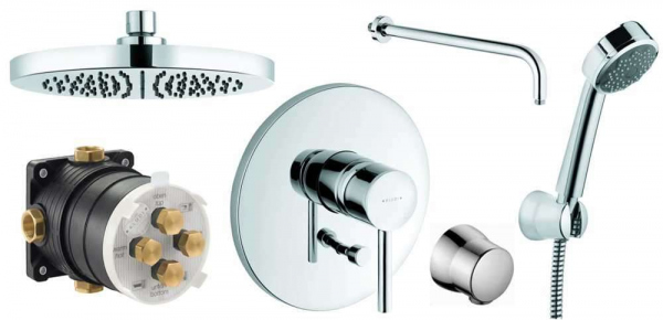 Podtynkowy zestaw prysznicowy Kludi Bozz z okrągłą deszczownicą.-image_Kludi_KL/BOZZ/250_1