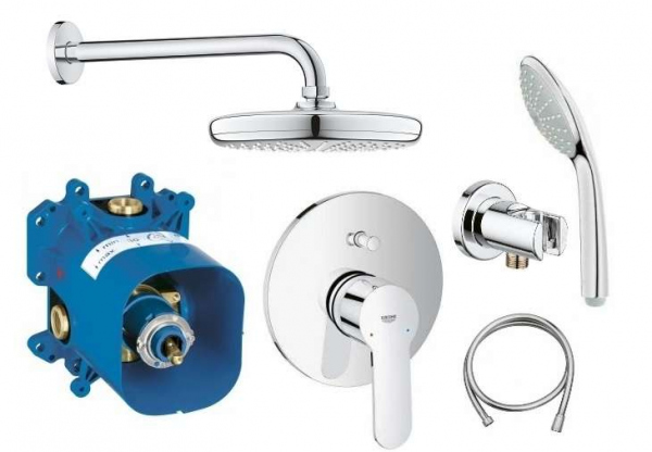 Grohe Eurostyle Cosmopolyan kompletny pakiet podtynkowy do natrysku z deszczownicą Tempesta -image_Grohe_GR/EUROSTYLCOS/TEMPESTA_1