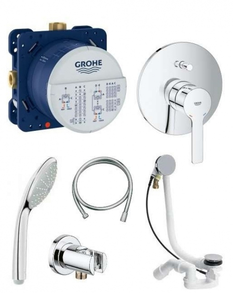 Grohe Lineare zestaw podtynkowy do napełniania wanny przez przelew z syfonem Viega -image_Grohe_19297001_1