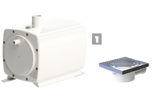 Pompa ssąco-tłocząca do kabiny prysznicowej Sfa Sanifloor 1-image_SFA SANIFLOOR1