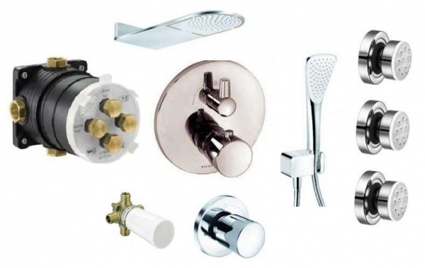 Kludi Balance zestaw podtynkowy do obsługi 3 odbiorników z trzema dyszami Kludi Fizz -image_Kludi_KL/ESP_1