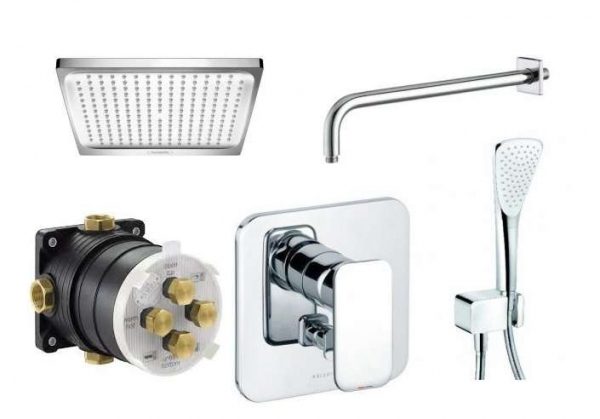 Kludi E2 kompletna bateria podtynkowa z deszczownicą Hansgrohe i zestawem Kludi Fizz 1s.-image_Kludi_676700575_1