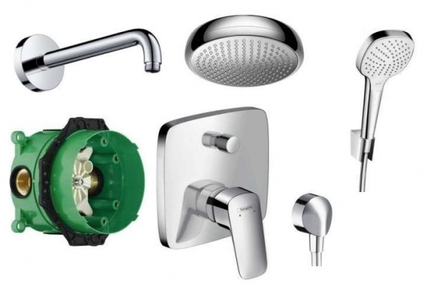 Komplet natryskowy Hansgrohe Logis z deszczownicą 16cm -image_Hansgrohe_71405000_1
