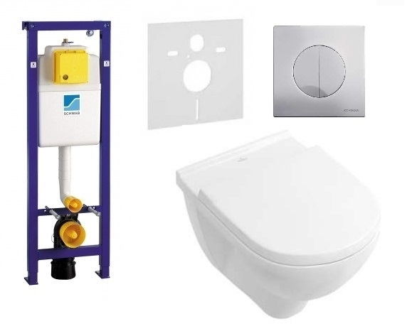 Schwab stelaż podtynkowy do wc z miską O.Novo i przyciskiem w kolorze chromowanym-image_Schwab + Villeroy&Boch__1