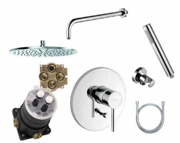 Podtynkowy zestaw prysznicowy z deszczownicą 300 - Kludi Bozz XXL-image_Kludi_KL/BOZZ/XXL_1